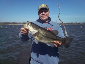 Bass fishing on Fork with DSP Guide Service